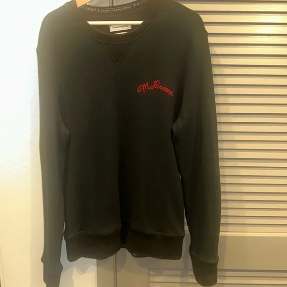 Alexander McQueen Black Jersey Graffiti Badge Sweatshirt